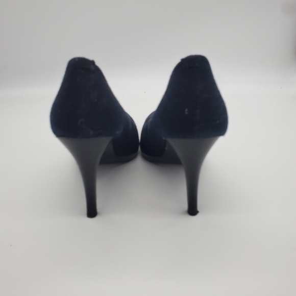 Nine West Wise Up Heels Women Size 8.5M Shoes Navy Blue - Picture 9 of 13